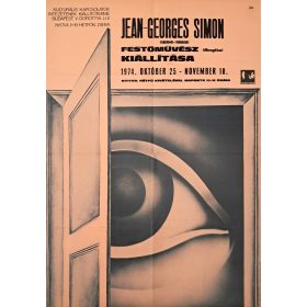   Jean-Georges Simon (Anglia) festőművész kiállítása 1974 plakát (Helényi jelzéssel)