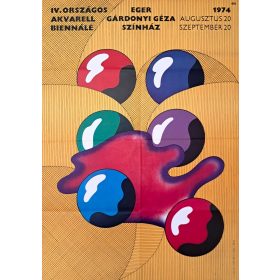   IV.Országos Akvarell Biennálé plakát (Eger, Gárdonyi színház) 1974