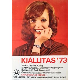   Kiállítás '73 Órakiállítás reklámplakát (NDK Kulturális és Információs Központ), 1973