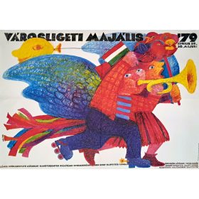 Városligeti Majális plakát, V.B. jelzéssel, 1979