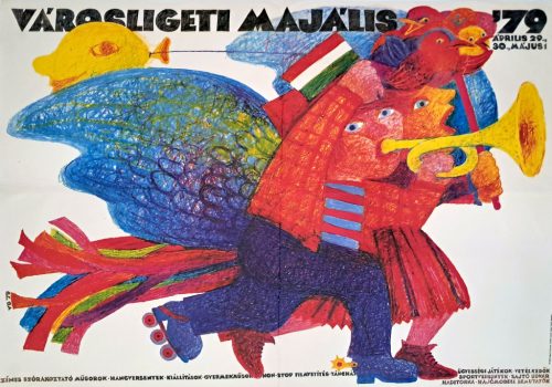 Városligeti Majális plakát, V.B. jelzéssel, 1979