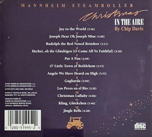 Mannheim Steamroller - Christmas in the aire by Chip Davis zenei CD, USA kiadás