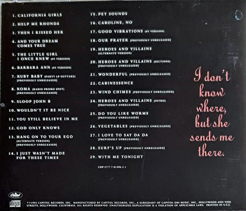 The Beach Boys, Good vibrations disc 2 zenei CD, USA kiadás