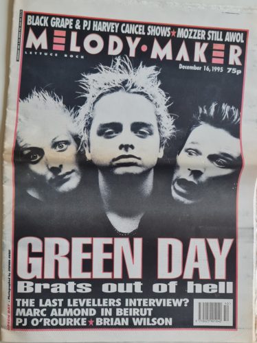 Melody Maker újság 1995, Címlapon Green Day