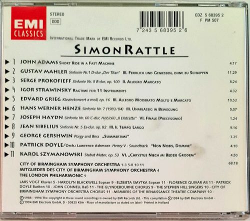 Simon Rattle, Highlights zenei CD