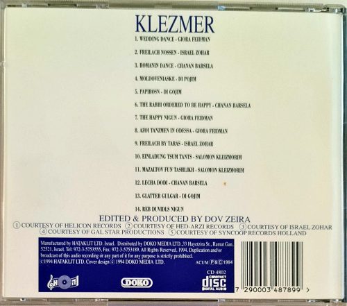 Klezmer, Freilach compilation zenei CD