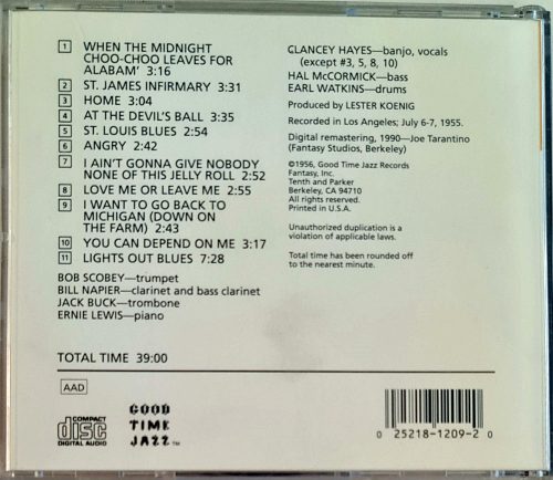 Bob Scobey's Frisco Band, Scobey and Clancy zenei CD, USA kiadás