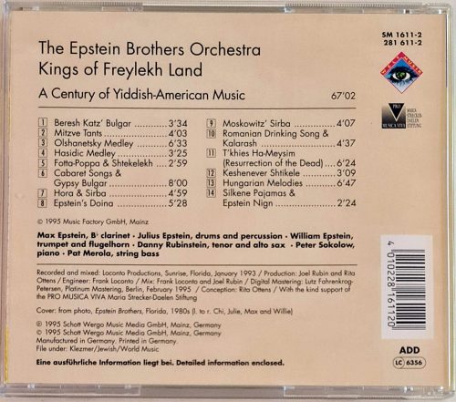 The Epstein Brothers Orchestra, King of Freylekh land, zenei CD