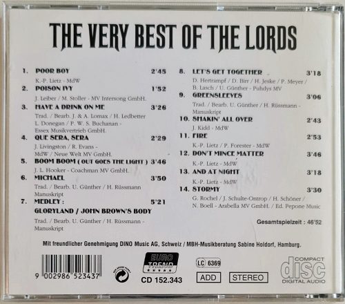 The Lords, The very best of zenei CD