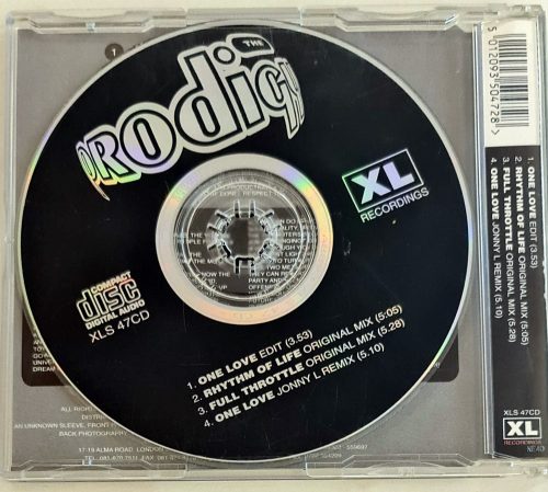 Prodigy, One love maxi zenei CD