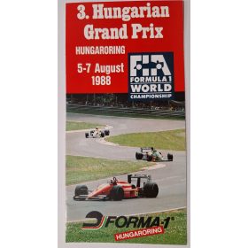   Formula 1 World Championship (F1) Hungarian Grand Prix 1988. August 5-7 Guide