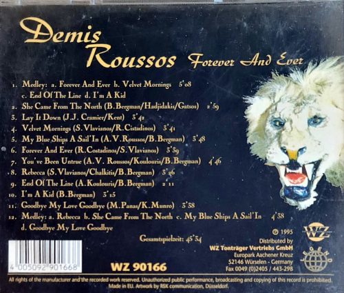 Demis Roussos, Forever and Ever zenei CD, 1995