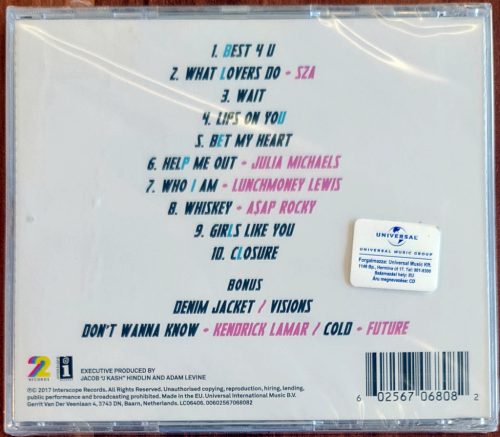 Maroon 5, Red Pill Blues bontatlan zenei CD, 2017