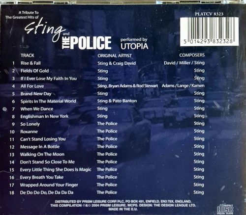 Utopia - A tribute to the greatest hits of Sting and the Police zenei CD, 2004