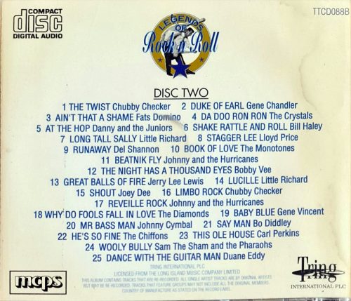 Legends Of Rock N Roll disc 2. zenei CD