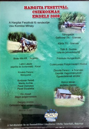 Hargita fesztivál - Csíkkozmás 2008 zenei DVD