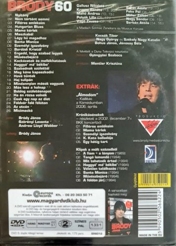 Bródy 60 - Születésnapi koncert a Madách Színházban bontatlan zenei DVD