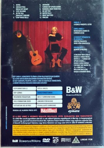 Sara K. – Live - Nautilus Tour 2002 zenei DVD