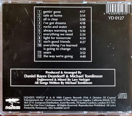 Michael Tomlinson, Face Up In The Rain zenei CD (1989)