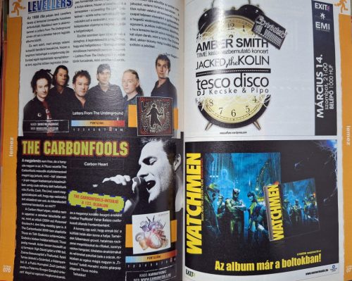 Exit Magazin (2009.III.11-18) címlapon US zenekar, új lemez