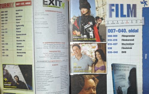 Exit Magazin (2008.XI.4-11) címlapon Tom Jones, koncert a sportarénában