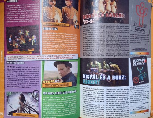 Exit Magazin (2008.XI.4-11) címlapon Tom Jones, koncert a sportarénában