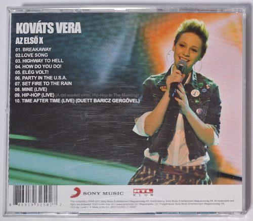Kováts Vera X-Faktor zenei CD Az első X. 2010 (aláírt lemez és tok)