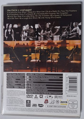 The Corrs Unplugged DVD 1999