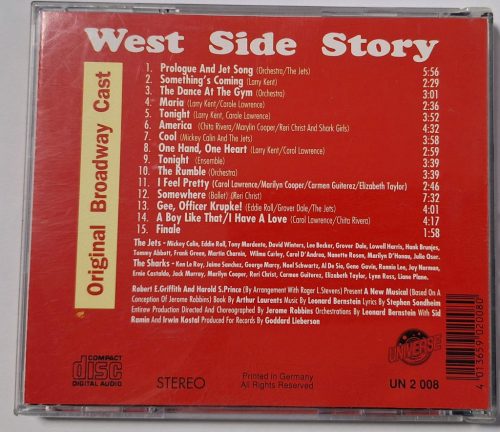 West Side Story Original Broadway Cast zenei CD lemez 1993