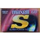 Maxell Super Power Tape 60 (IEC Type I. Normal EQ 120us) Perces magnókazetta, bontatlan
