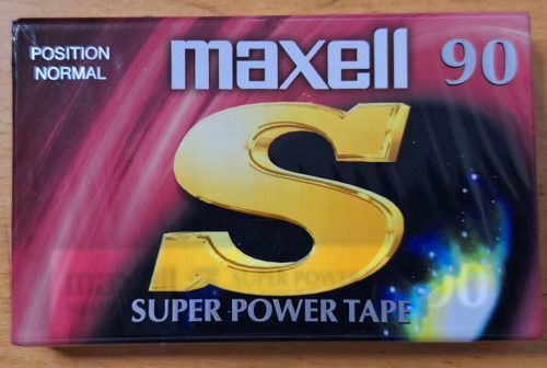 Maxell Super Power Tape 90 (IEC Type I. Normal EQ 120us) Perces magnókazetta, bontatlan