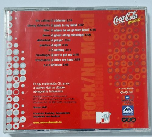 Coca Cola MTV selection Rock/Nu Metal zenei CD (2003)