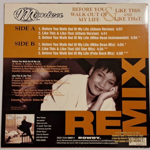 Monica (Before you walk out of my life / Like this and loke that) zenei bakelit lemez EX