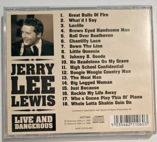 Jerry Lee Lewis Live and Dangerous zenei CD lemez 2000
