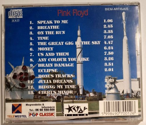 Pink Floyd Tha Dark Side of the Moon zenei CD lemez