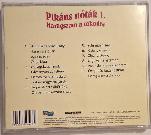 Pikán nóták 1. Haragszom a töködre zenei CD lemez
