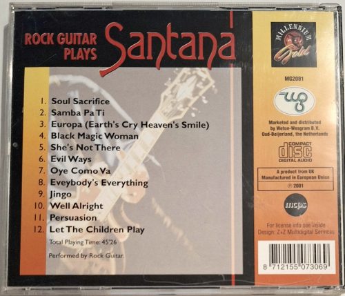 Santana Rock Guitar Plays zenei CD lemez 2001