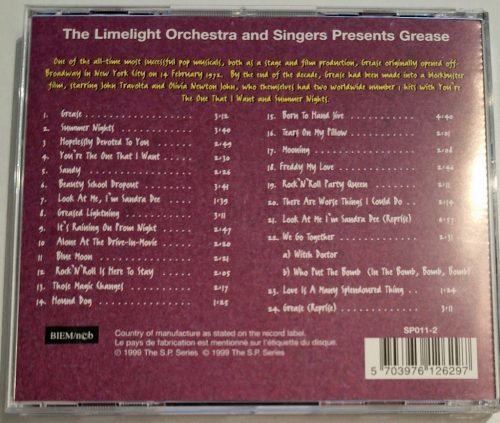 Grease (Performed by the Limelight Orchestra) zenei CD lemez 1999