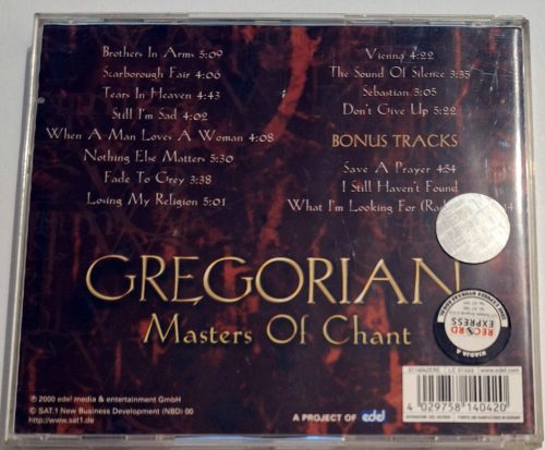 Gregorian Masters of Chant zenei CD lemez 2000