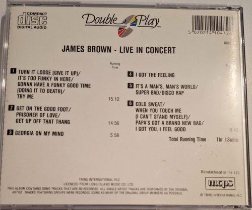 James Brown Live in Concert zenei CD lemez