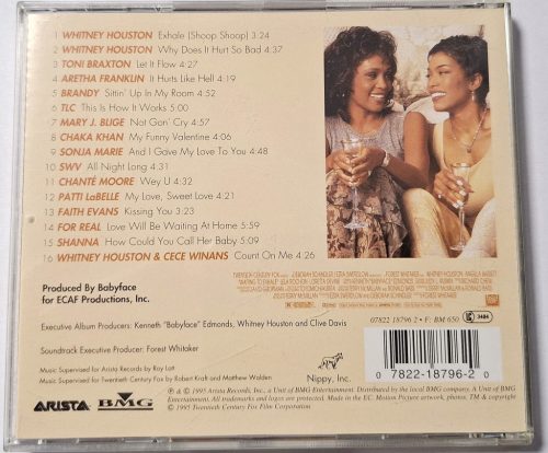 Waiting to Exhale (OST) zenei CD lemez (Whitney Houston, TLC, Toni Braxton) 1995