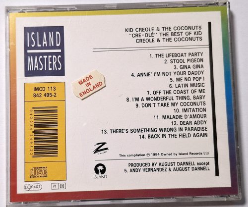 Cre Olé - The Best of kid creole & The Coconuts zenei CD lemez 1984