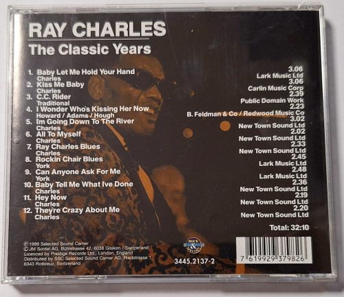Ray Charles The Classic Years zenei CD lemez (Válogatás) 1999