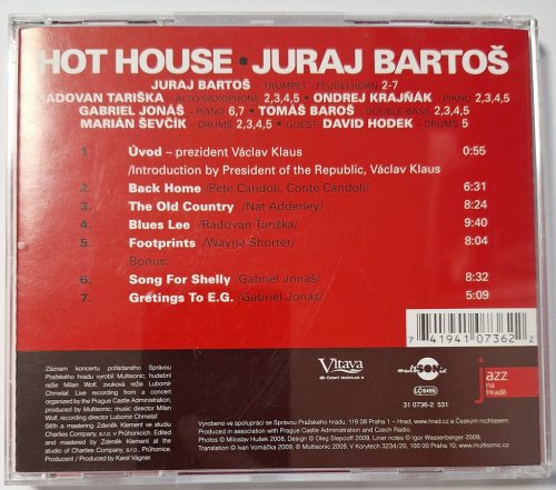 Juraj Bartos - Hot House zenei CD lemez 2009