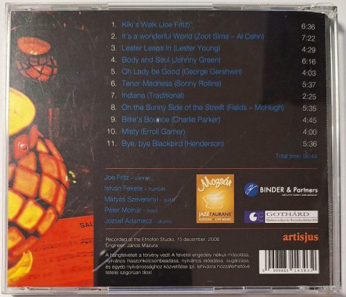 Jam Session - Joe Fritz Band (salute to Norman Granz) salute series vol. 3 zenei CD lemez 2008