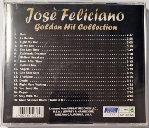 José Feliciano Golden Hit collection zenei CD lemez