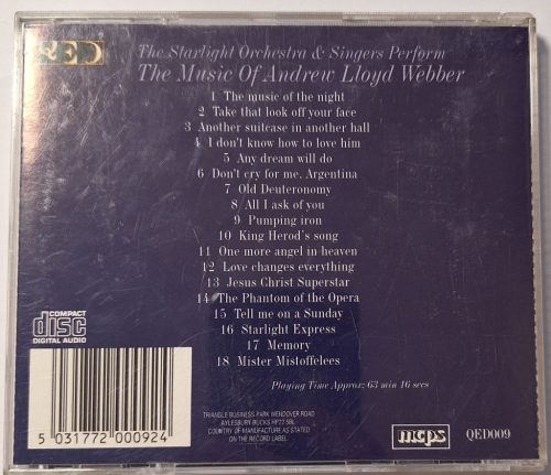 The music of Andrew Lloyd Webber (Starlight Orchestra & Singers Perform) zenei CD lemez