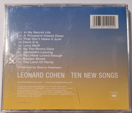Leonard Cohen - Ten new songs zenei CD lemez album (2001)