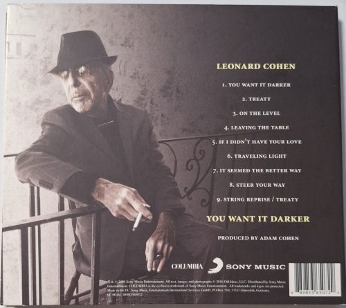 Leonard Cohen - You want it darker zenei CD lemez album  (2016)