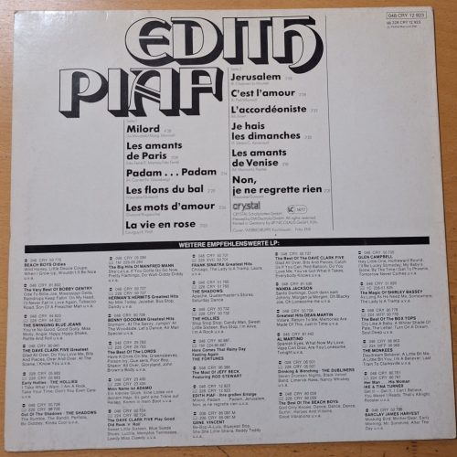 Edith Piaf zenei LP bakelit lemez